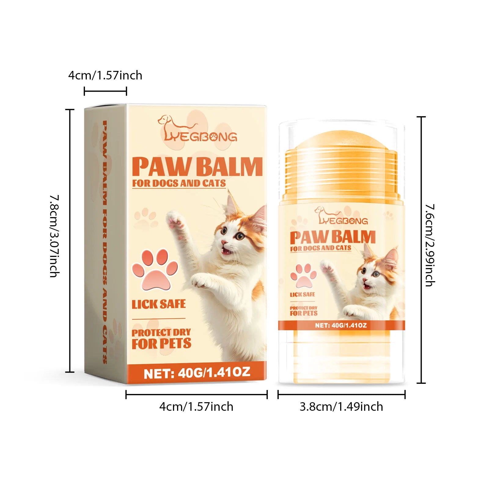 Pet Paw Balm Stick – Moisturizing Paw & Skin Care 40g