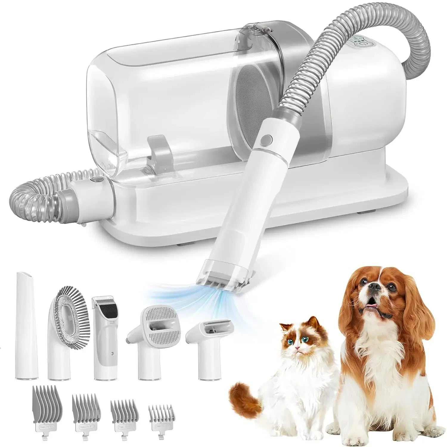 Dog Grooming Vacuum Kit – Pet Hair Remover with 2.3L Dust Cup