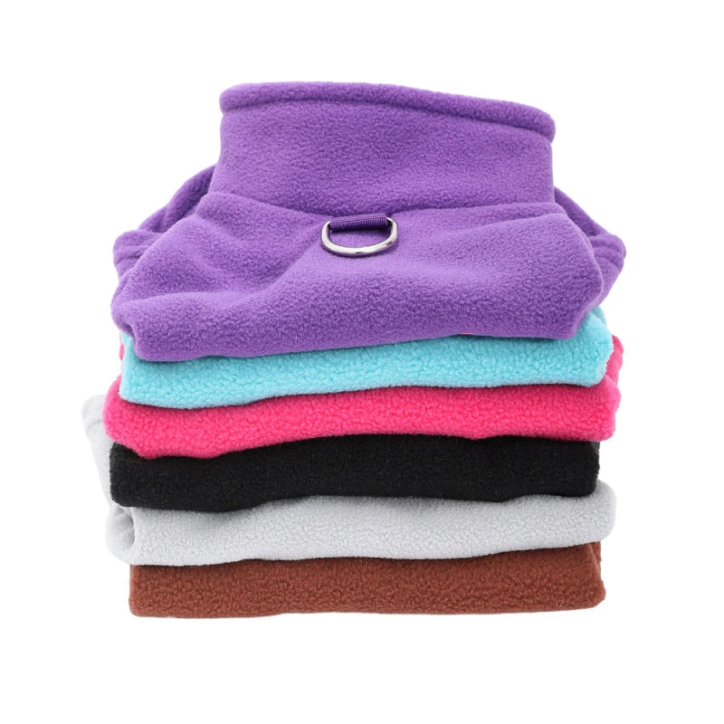 Winter Dog Jacket – Soft Cozy Vest with D-Ring for Small Dogs & Cats