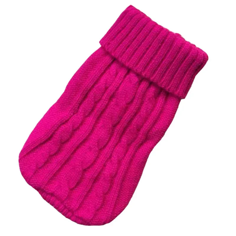 Knitted Dog Sweater – Winter Warm Clothes for Small & Medium Dogs