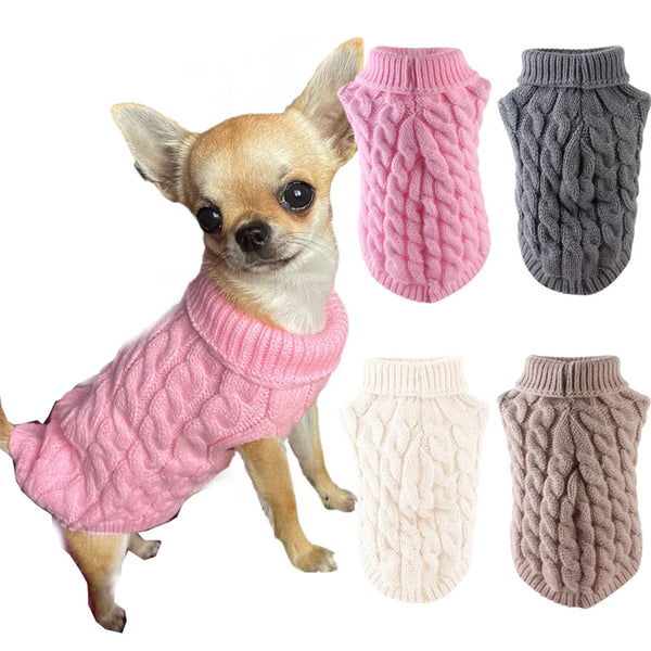 Classic Dog Sweater – Winter Warm Pullover for Small Dogs