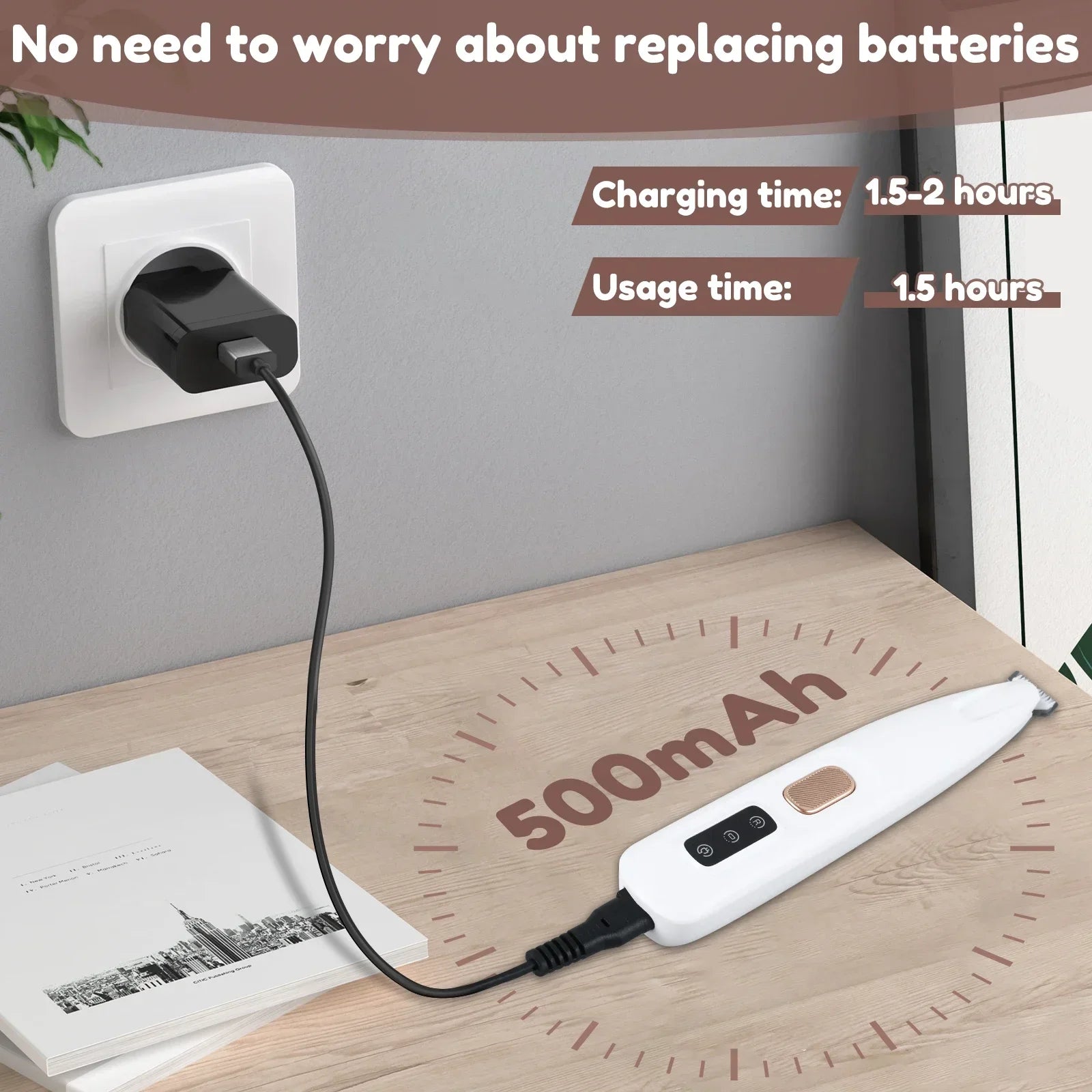 LED Dog Paw Trimmer – Waterproof Pet Hair Clipper