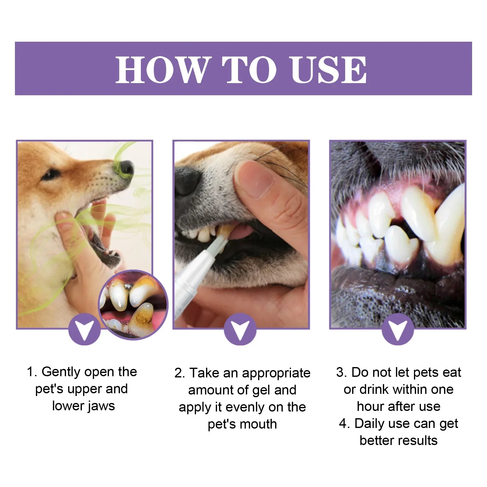 Pet Teeth Cleaning Pen – Natural Dental Stain Remover for Dogs & Cats