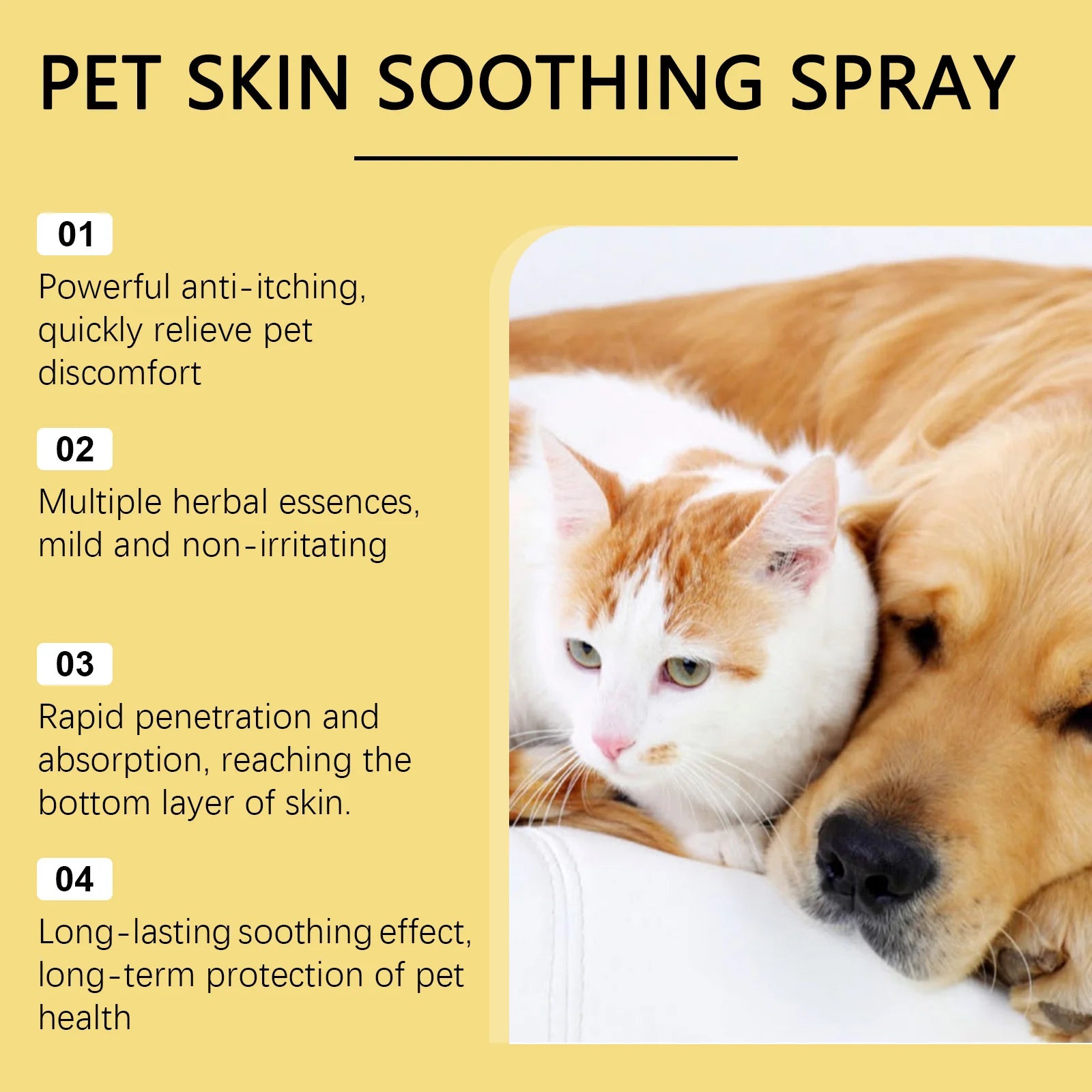 Pet Skin Care Spray – Flea & Itch Relief for Dogs & Cats