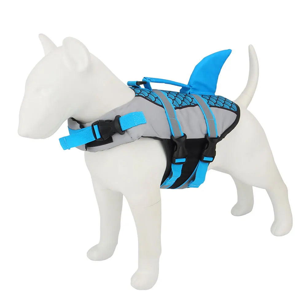 Shark Dog Life Jacket – Pet Swim Vest & Safety Harness