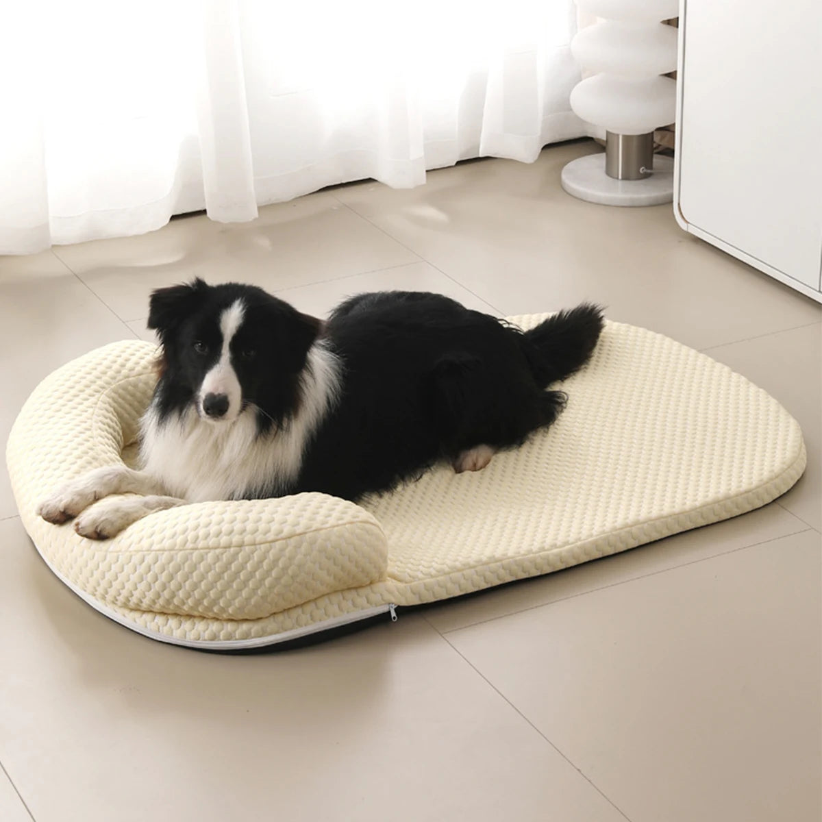 Cooling Dog Bed – Breathable Ice Silk Pet Bed with Pillow