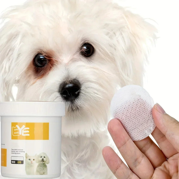200PCS Pet Eye Wipes – Gentle Tear Stain Remover for Dogs & Cats