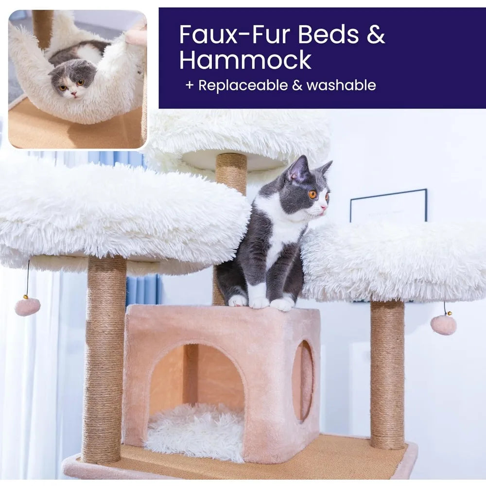 Catry 74.5" Extra Large Cat Tree – 7-Level Tower with Condos & Hammocks