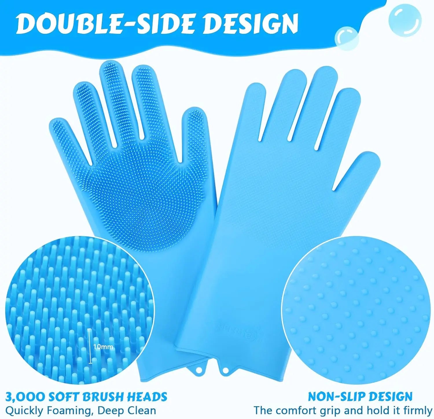 Pet Grooming Glove – Soft Silicone Bath & Hair Removal Mitt