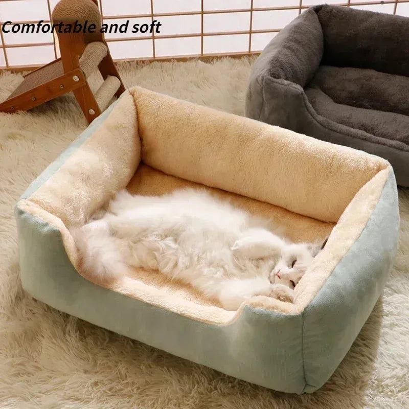 Cat & Dog Bed – Soft Cushion Basket House for Pets