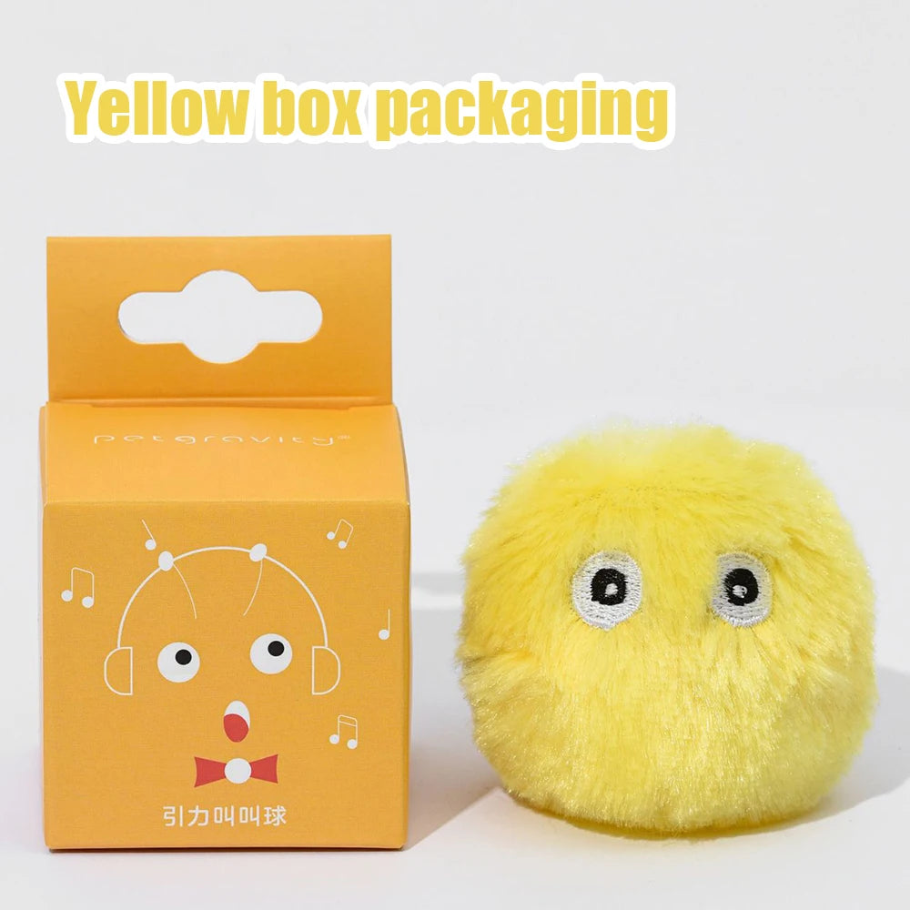 Interactive Plush Squeak Ball – Electric Cat & Dog Toy (1/3Pcs)