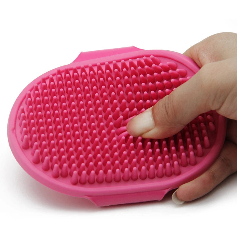 Soft Silicone Pet Bath Brush – Dog & Cat Massage Comb