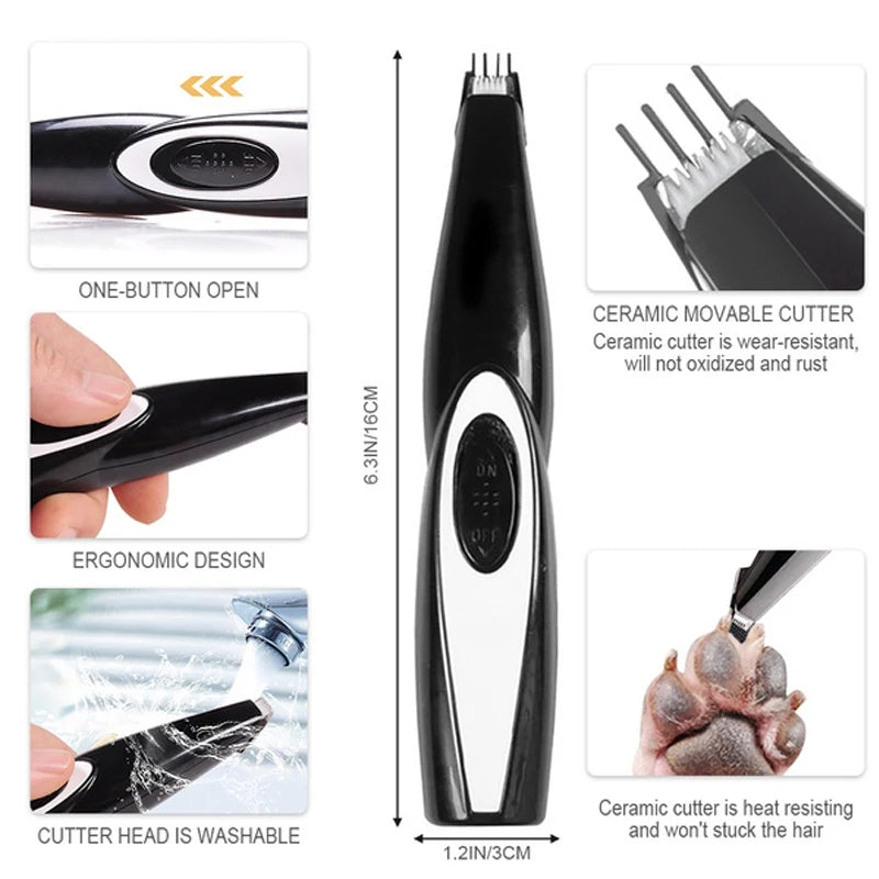 Rechargeable Pet Clipper Kit – Professional Dog & Cat Grooming Set
