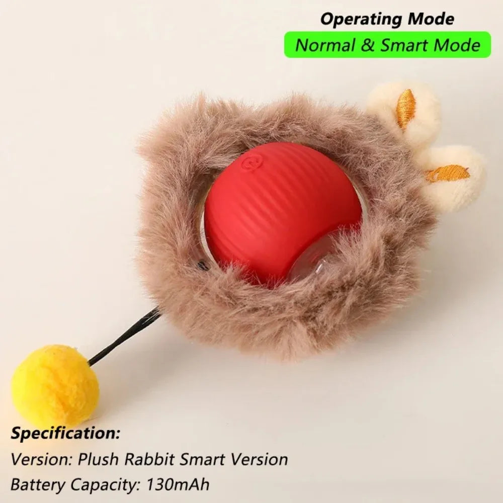 Smart Rolling Cat Toy – Electric Mouse Ball with Faux Tail