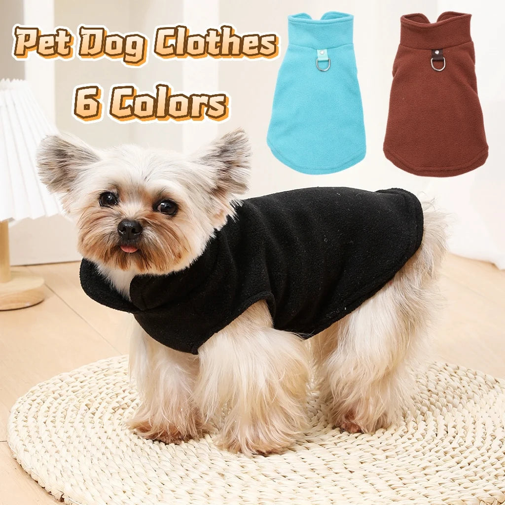 Winter Dog Jacket – Soft Cozy Vest with D-Ring for Small Dogs & Cats