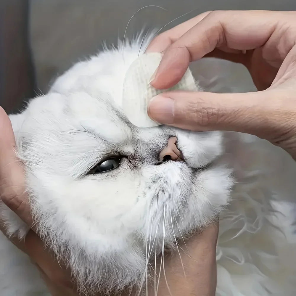 200PCS Pet Eye Wipes – Gentle Tear Stain Remover for Dogs & Cats