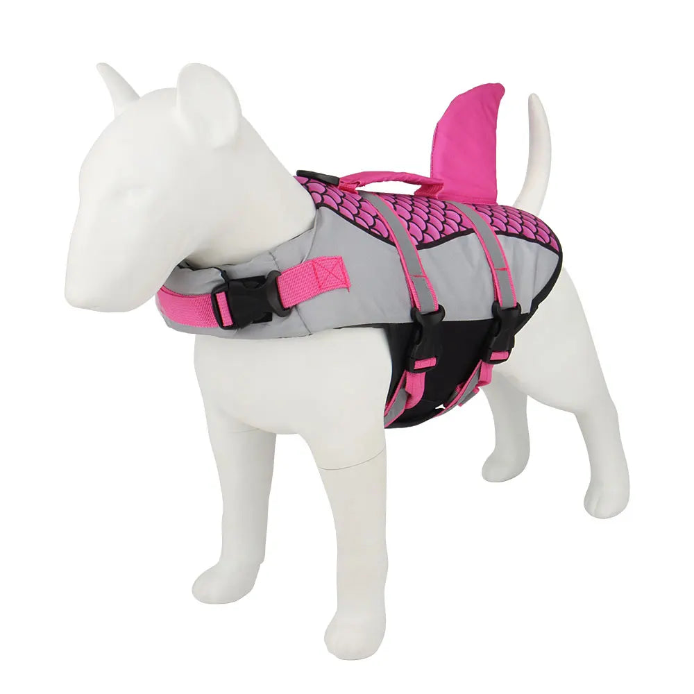 Shark Dog Life Jacket – Pet Swim Vest & Safety Harness