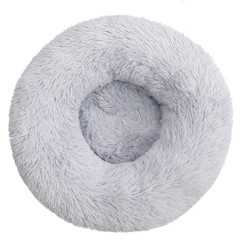 Round Plush Pet Bed – Super Soft Warm Bed for Cats & Dogs (40–90cm)