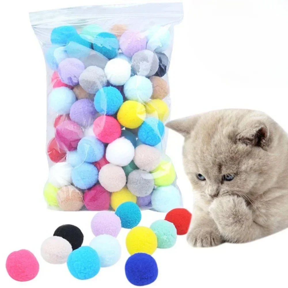 Delysia King 70PCS Cat Toy Set – Soft Plush Balls