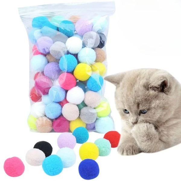 Delysia King 70PCS Cat Toy Set – Soft Plush Balls