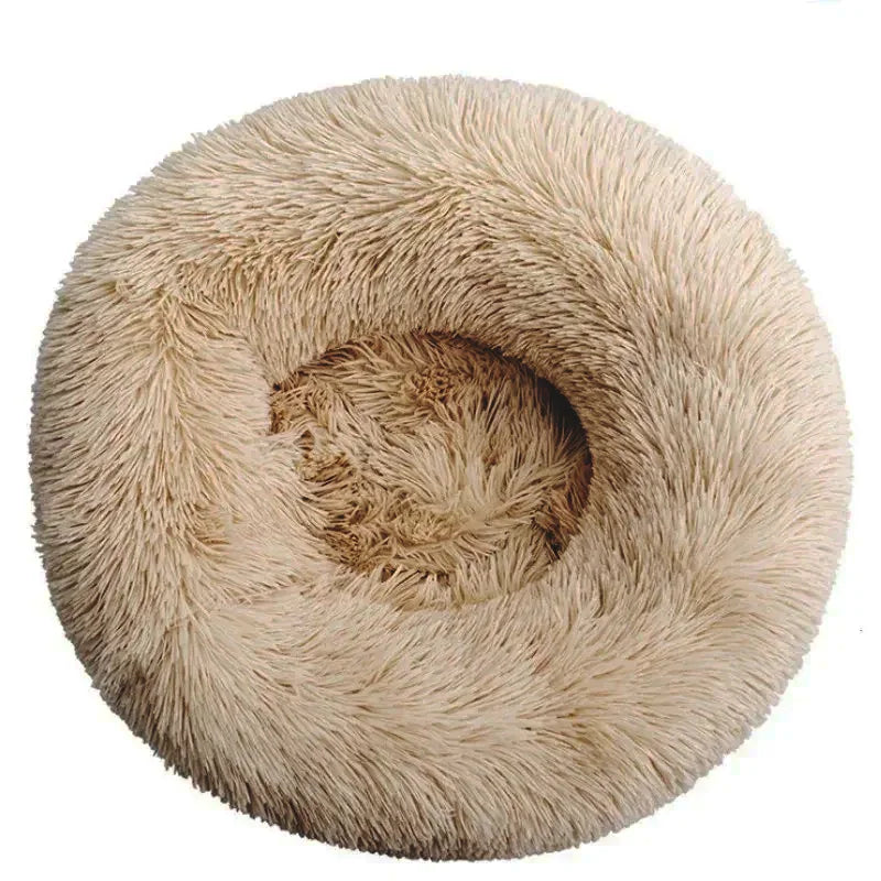 Round Plush Pet Bed – Super Soft Warm Bed for Cats & Dogs (40–90cm)
