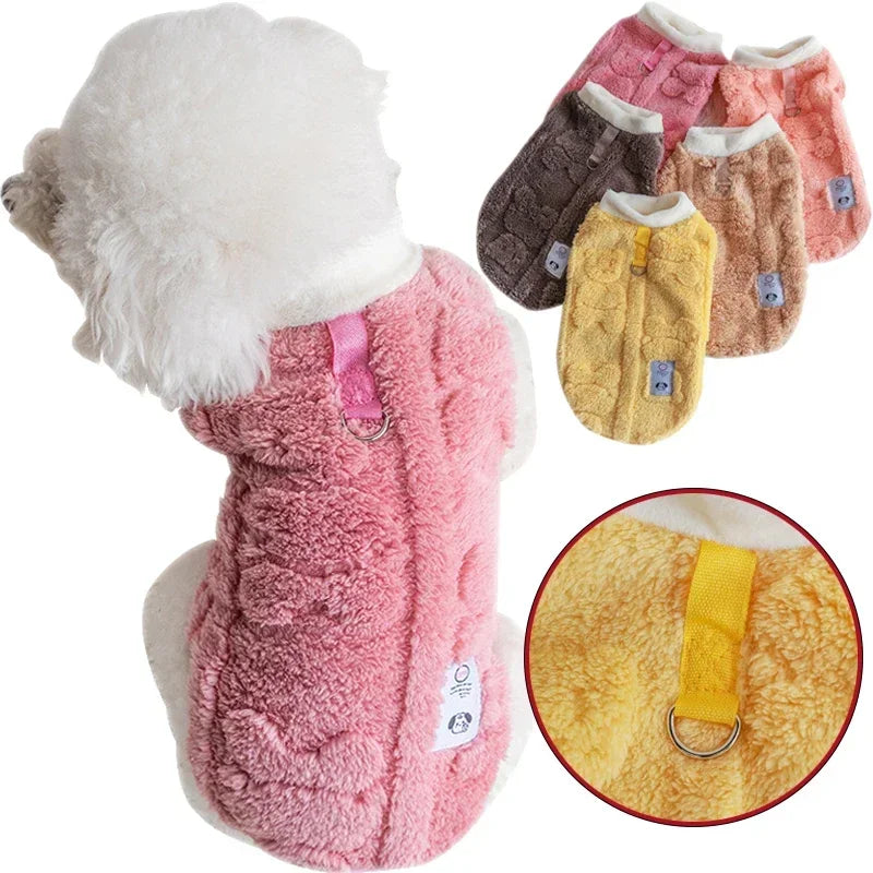 Soft Fleece Dog Sweater – Winter Warm Pullover for Small Dogs & Cats