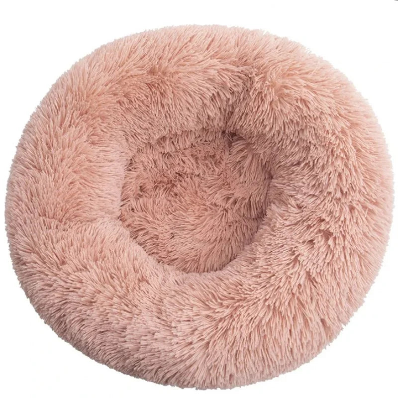 Round Plush Pet Bed – Super Soft Warm Bed for Cats & Dogs (40–90cm)