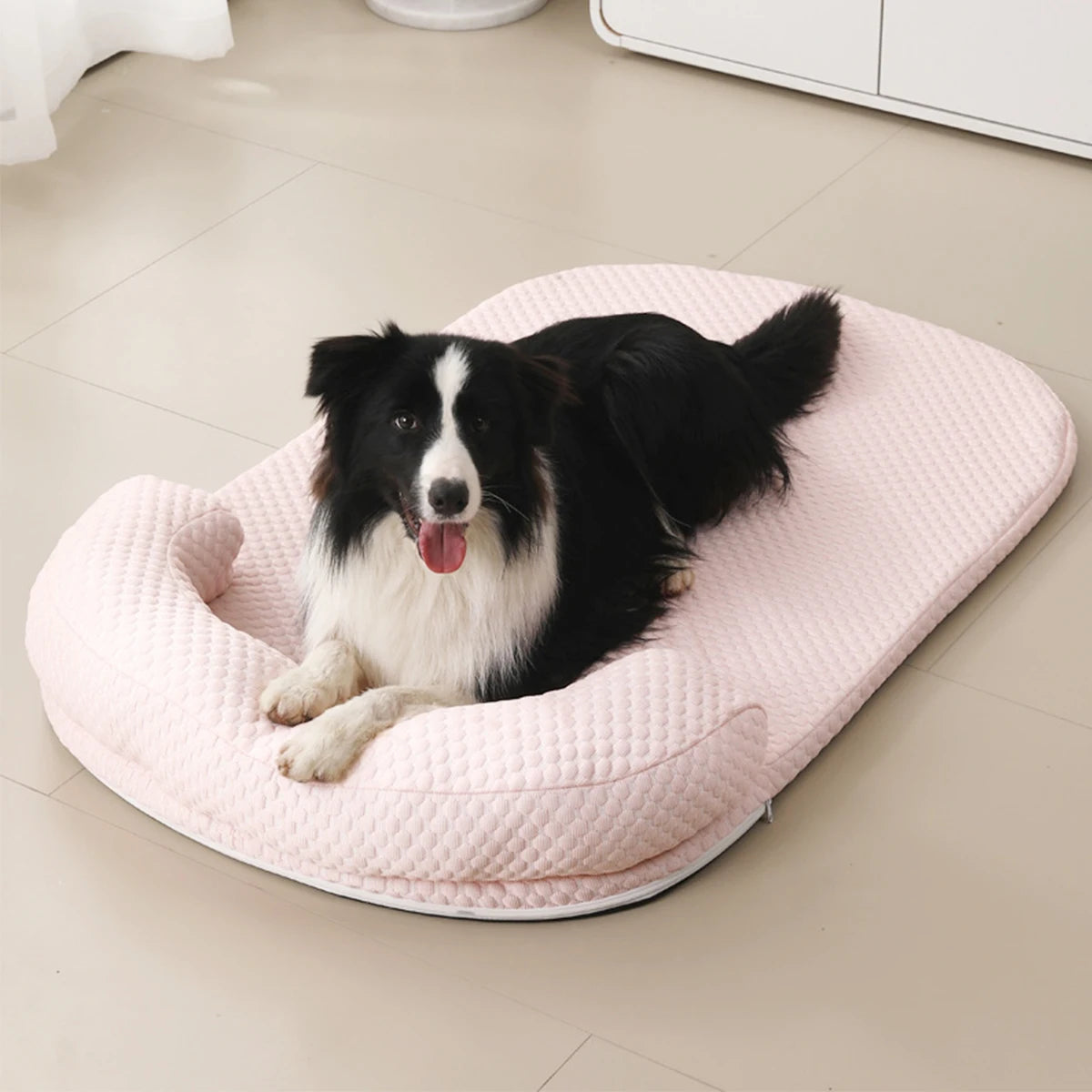 Cooling Dog Bed – Breathable Ice Silk Pet Bed with Pillow