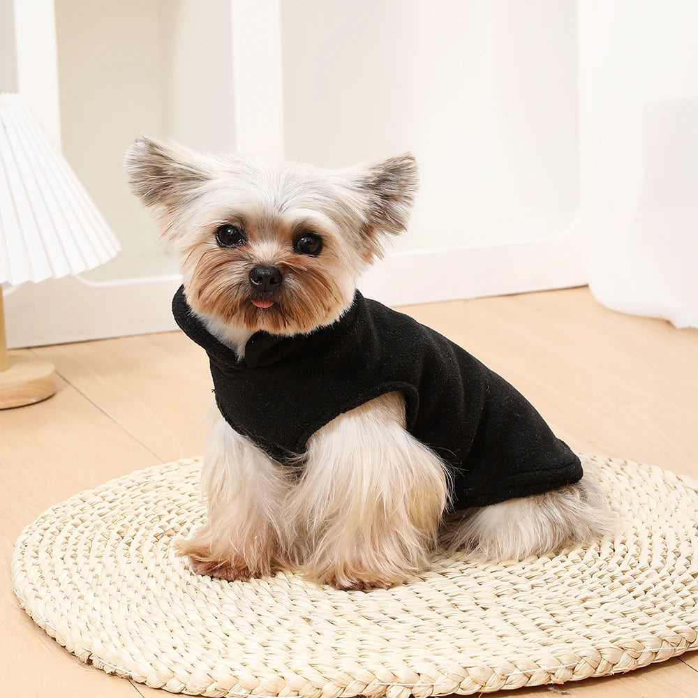 Winter Dog Jacket – Soft Cozy Vest with D-Ring for Small Dogs & Cats