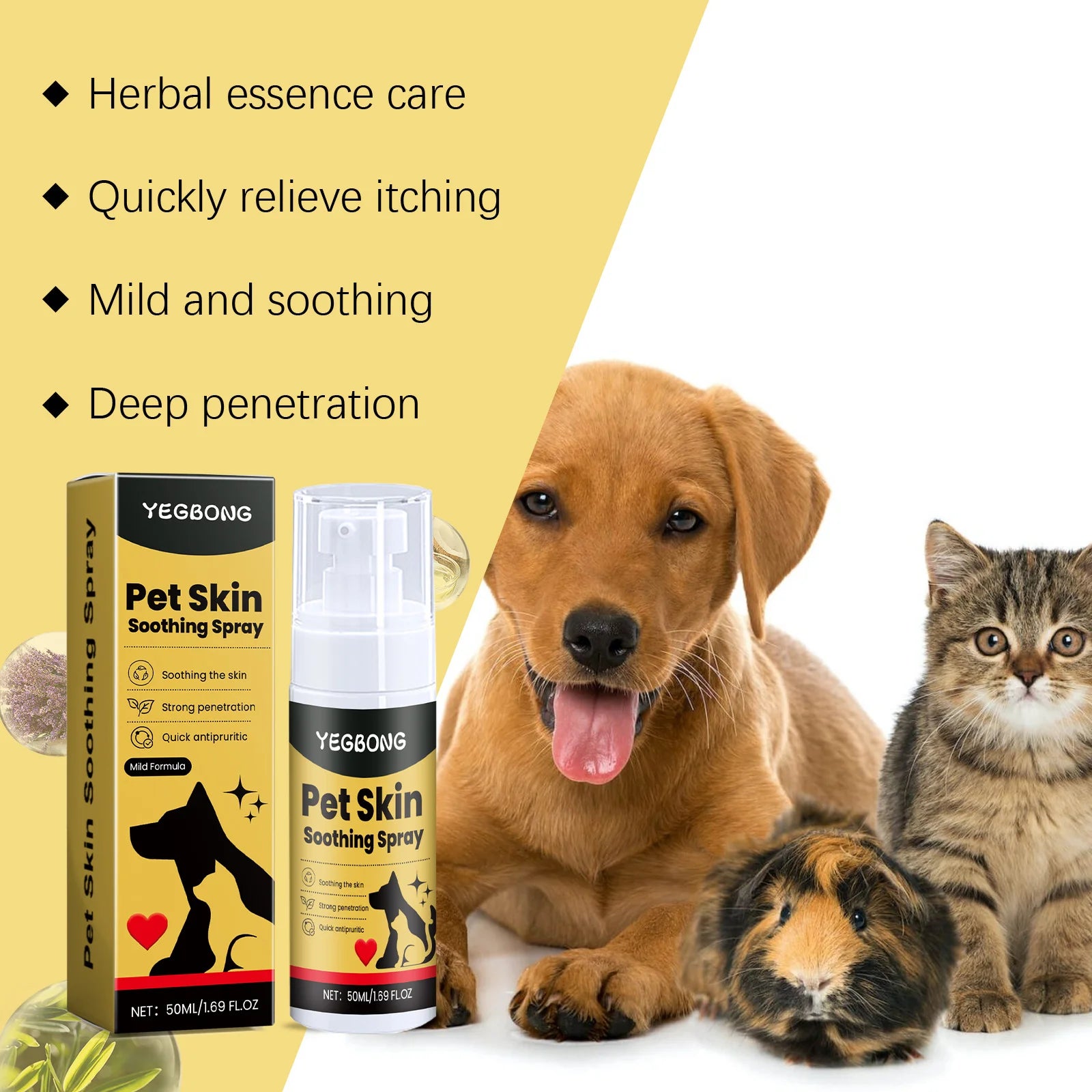 Pet Skin Care Spray – Flea & Itch Relief for Dogs and Cats