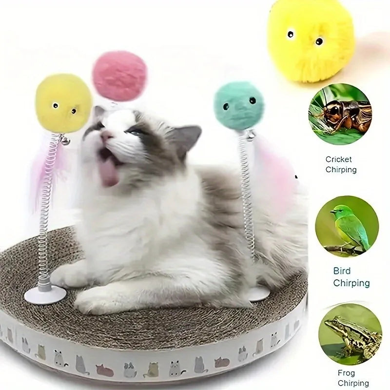 Interactive Plush Squeak Ball – Electric Cat & Dog Toy (1/3Pcs)