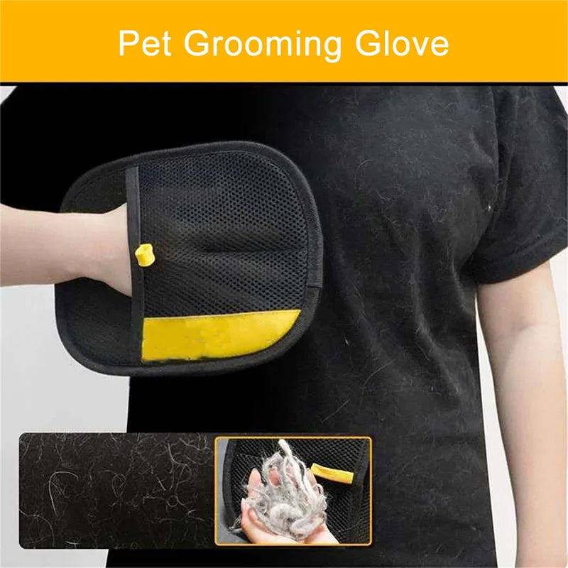 Double-Sided Pet Grooming Gloves – Hair Cleaning & Massage Tool