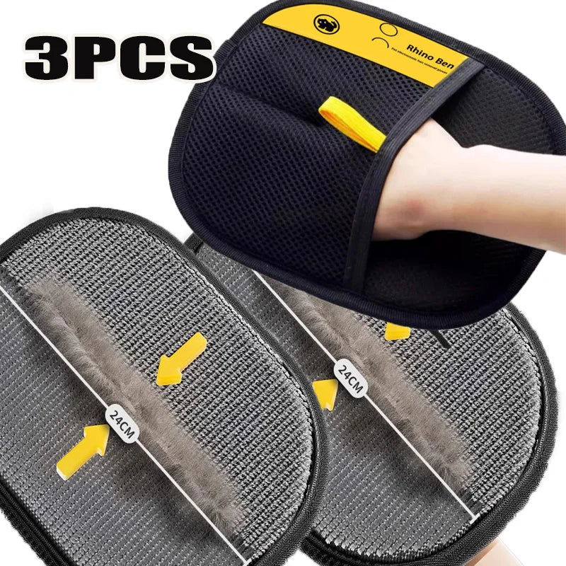 Double-Sided Pet Grooming Gloves – Hair Cleaning & Massage Tool