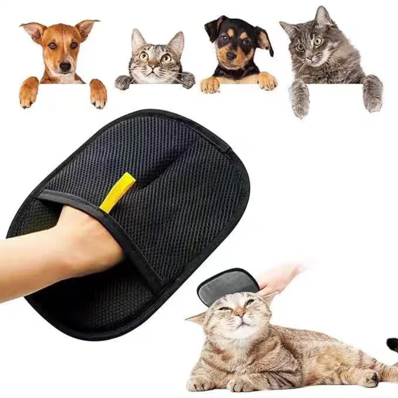 Double-Sided Pet Grooming Gloves – Hair Cleaning & Massage Tool