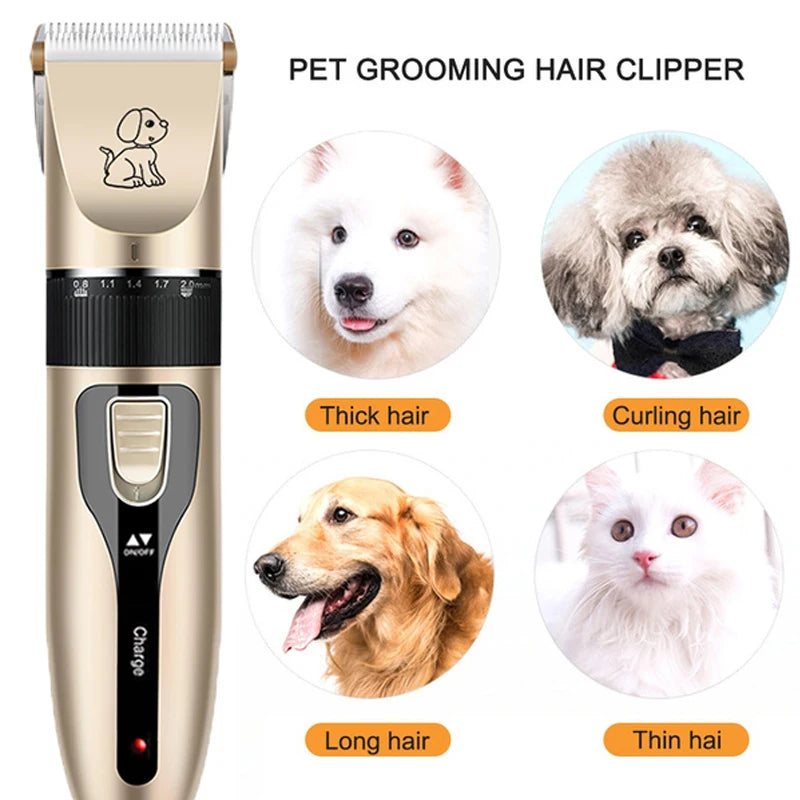 Rechargeable Pet Clipper Kit – Professional Dog & Cat Grooming Set