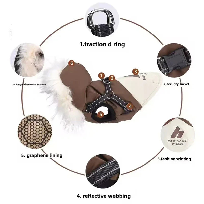 Fleece Dog Hoodie – Warm Winter Coat for Dogs & Cats