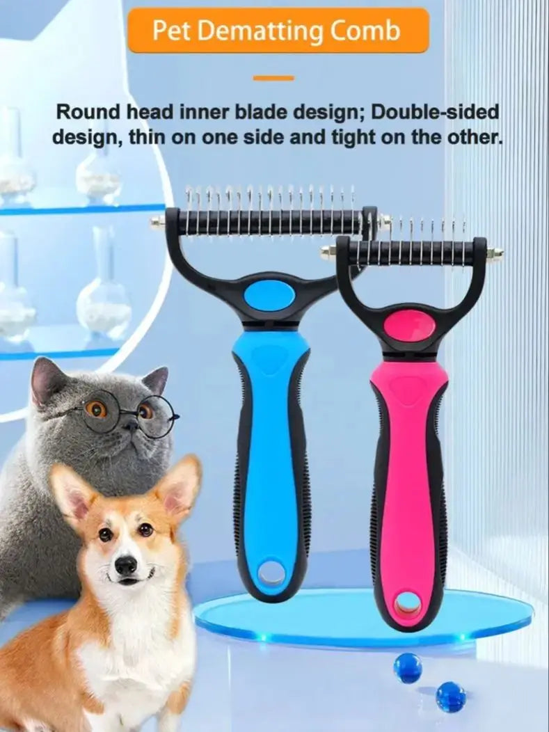Pet Dematting Comb – Knot Remover Brush for Dogs & Cats