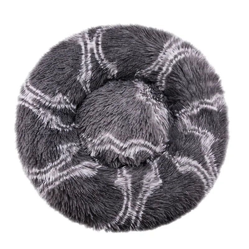 Round Plush Pet Bed – Super Soft Warm Bed for Cats & Dogs (40–90cm)