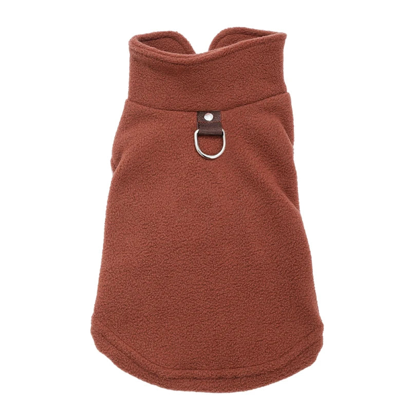 Winter Dog Jacket – Soft Cozy Vest with D-Ring for Small Dogs & Cats