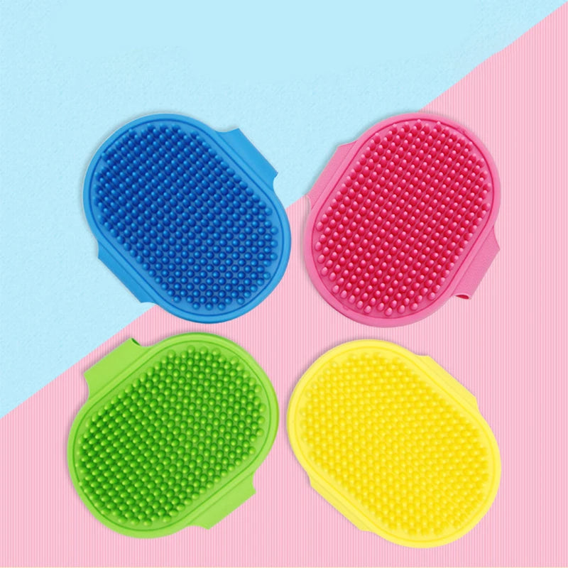 Soft Silicone Pet Bath Brush – Dog & Cat Massage Comb