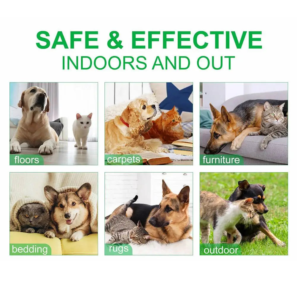 Pet Flea & Tick Killer Drops – 60ml Anti-Itch Skin Care for Dogs & Cats