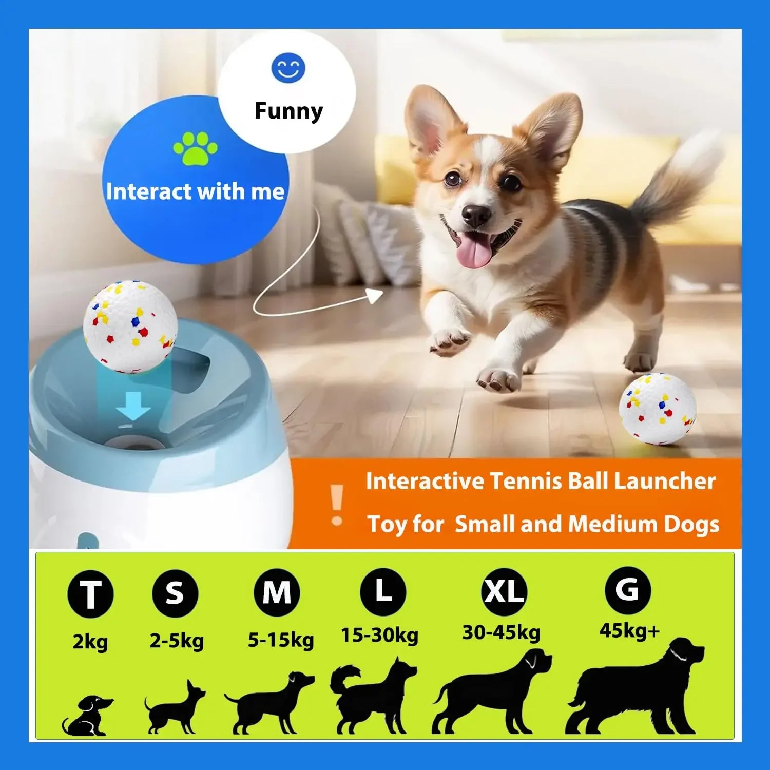 Automatic Dog Ball Launcher – Interactive Rechargeable Toy