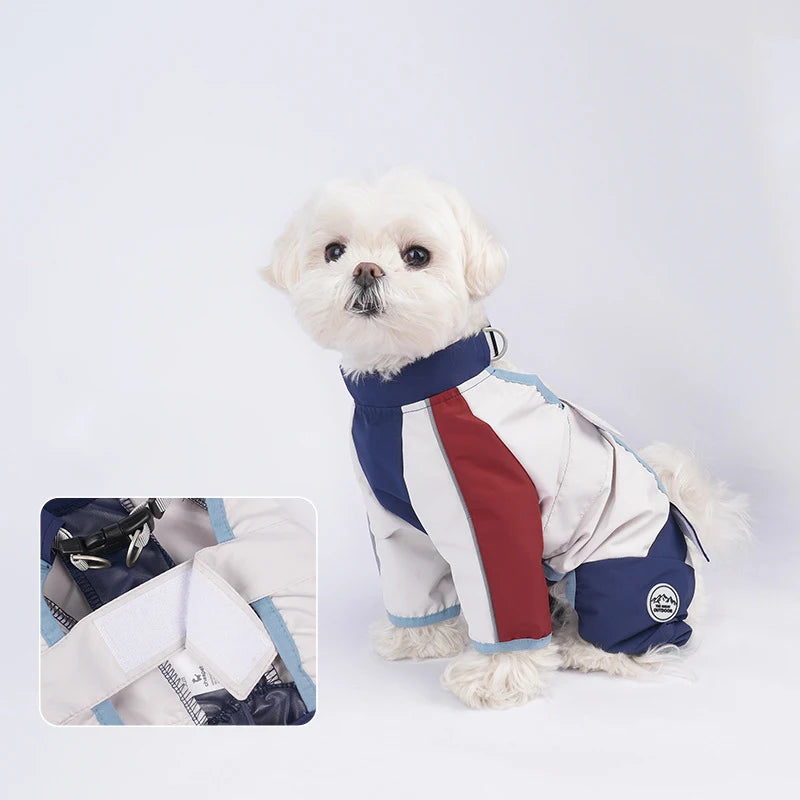 Waterproof Dog Jumpsuit – Reflective Outdoor Coat for Small & Medium Dogs
