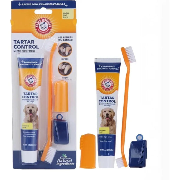 Pet Dental Care Kit – Toothbrush & Toothpaste Set for Dogs & Cats