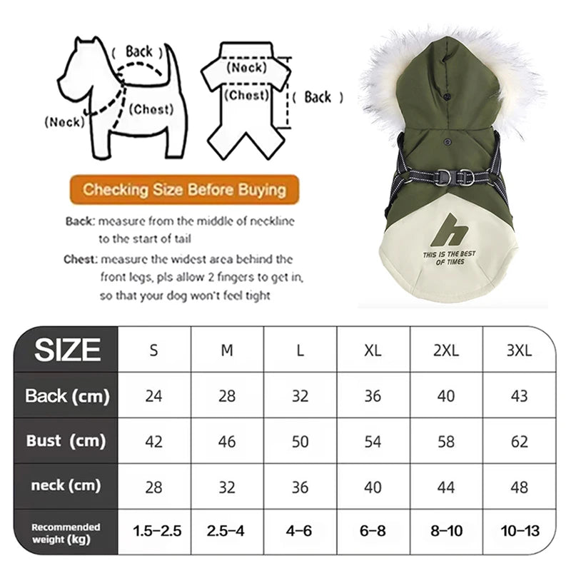 Fleece Dog Hoodie – Warm Winter Coat for Dogs & Cats