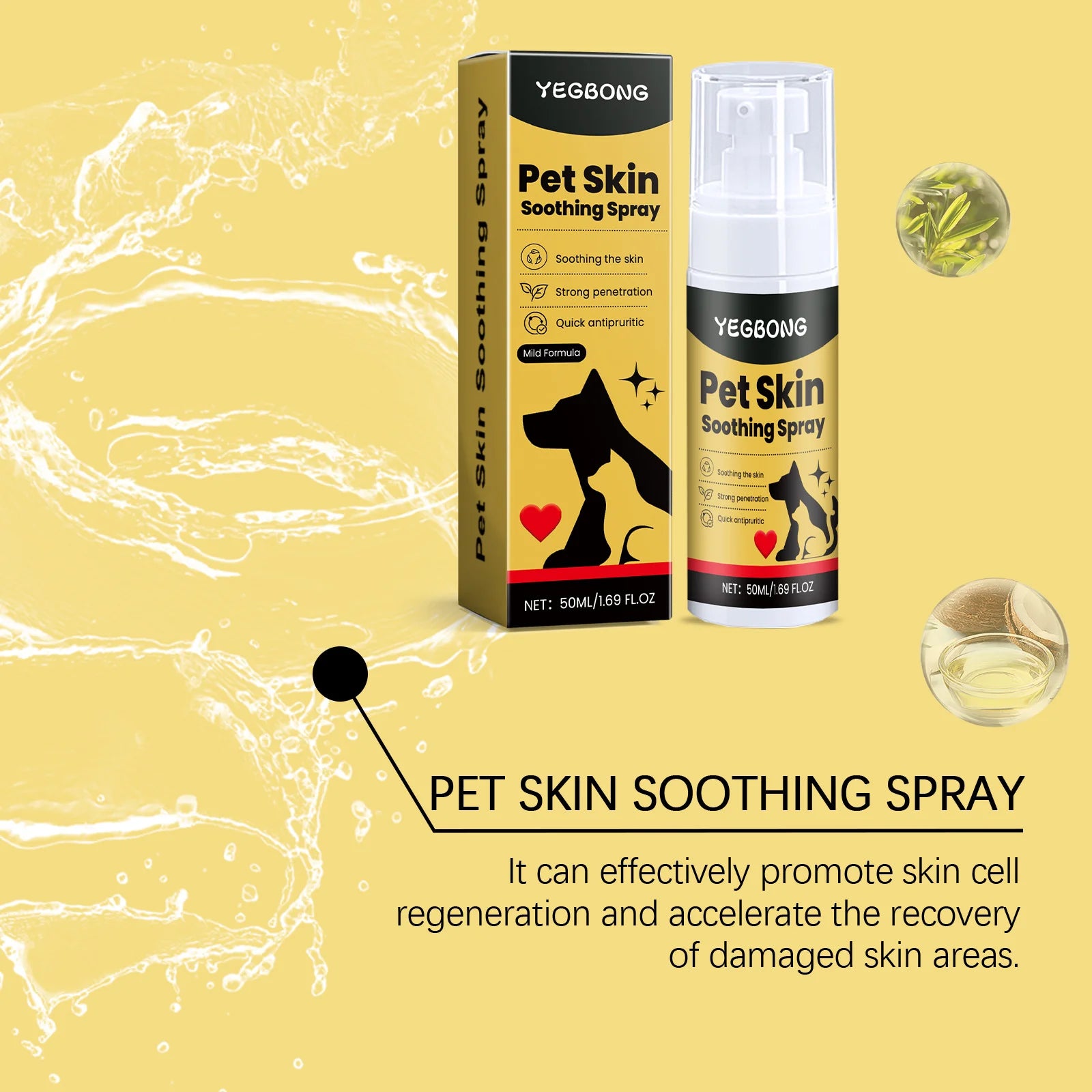 Pet Skin Care Spray – Flea & Itch Relief for Dogs and Cats