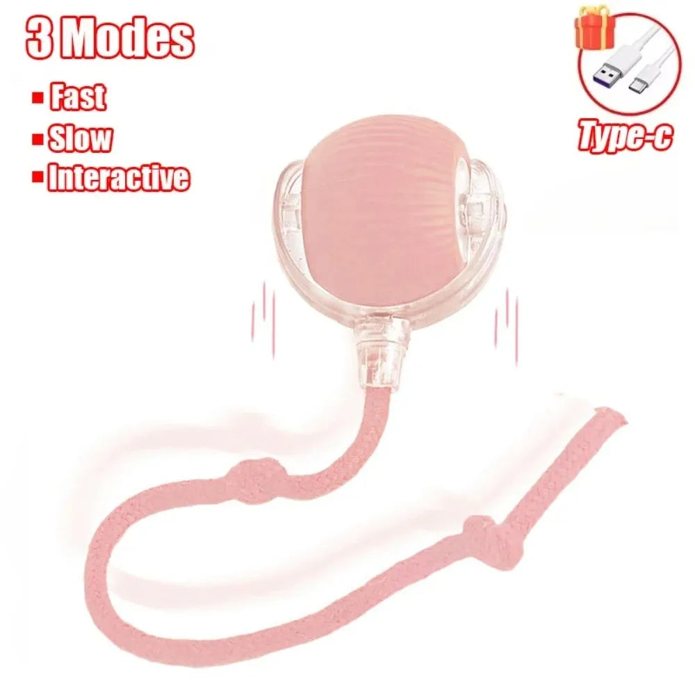 Smart Rolling Cat Toy – Electric Mouse Ball with Faux Tail