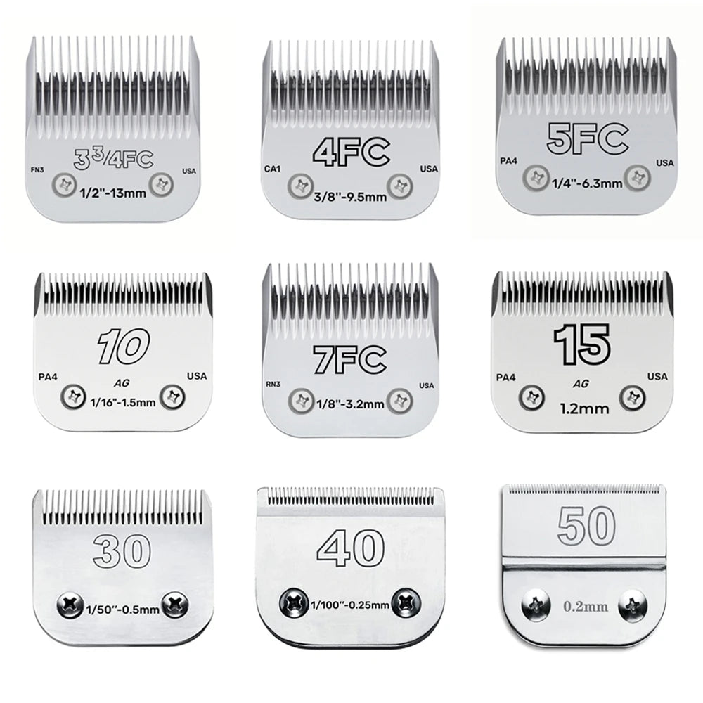 Professional A5 Pet Clipper Blades – Compatible with Andis & Oster