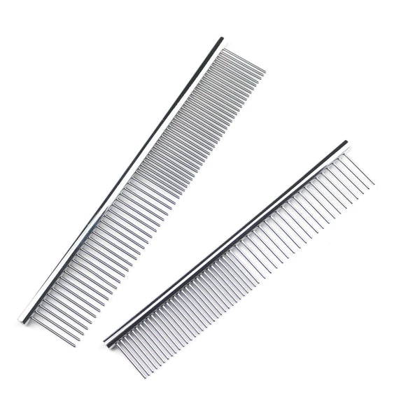 Stainless Steel Pet Comb – Long Hair Grooming Brush for Dogs & Cats