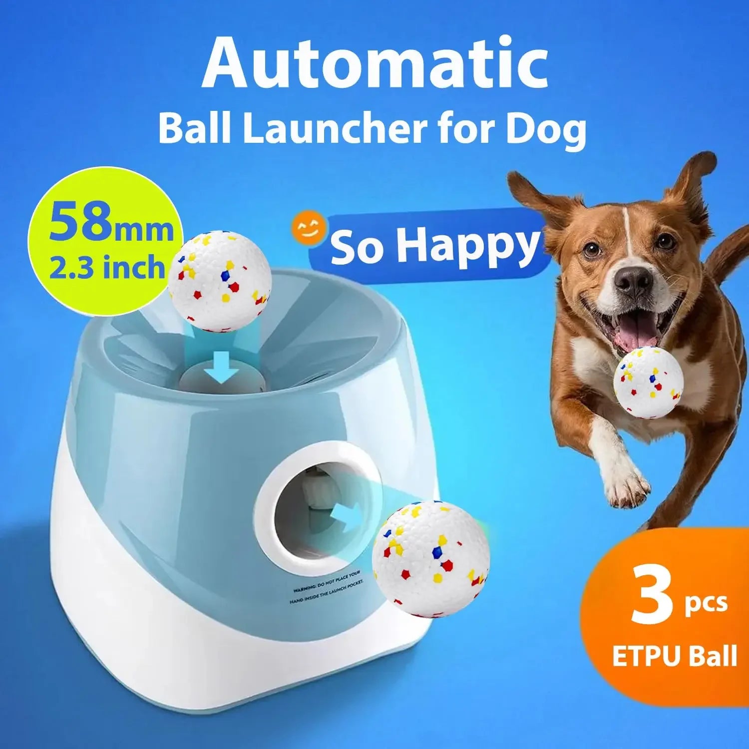Automatic Dog Ball Launcher – Interactive Rechargeable Toy
